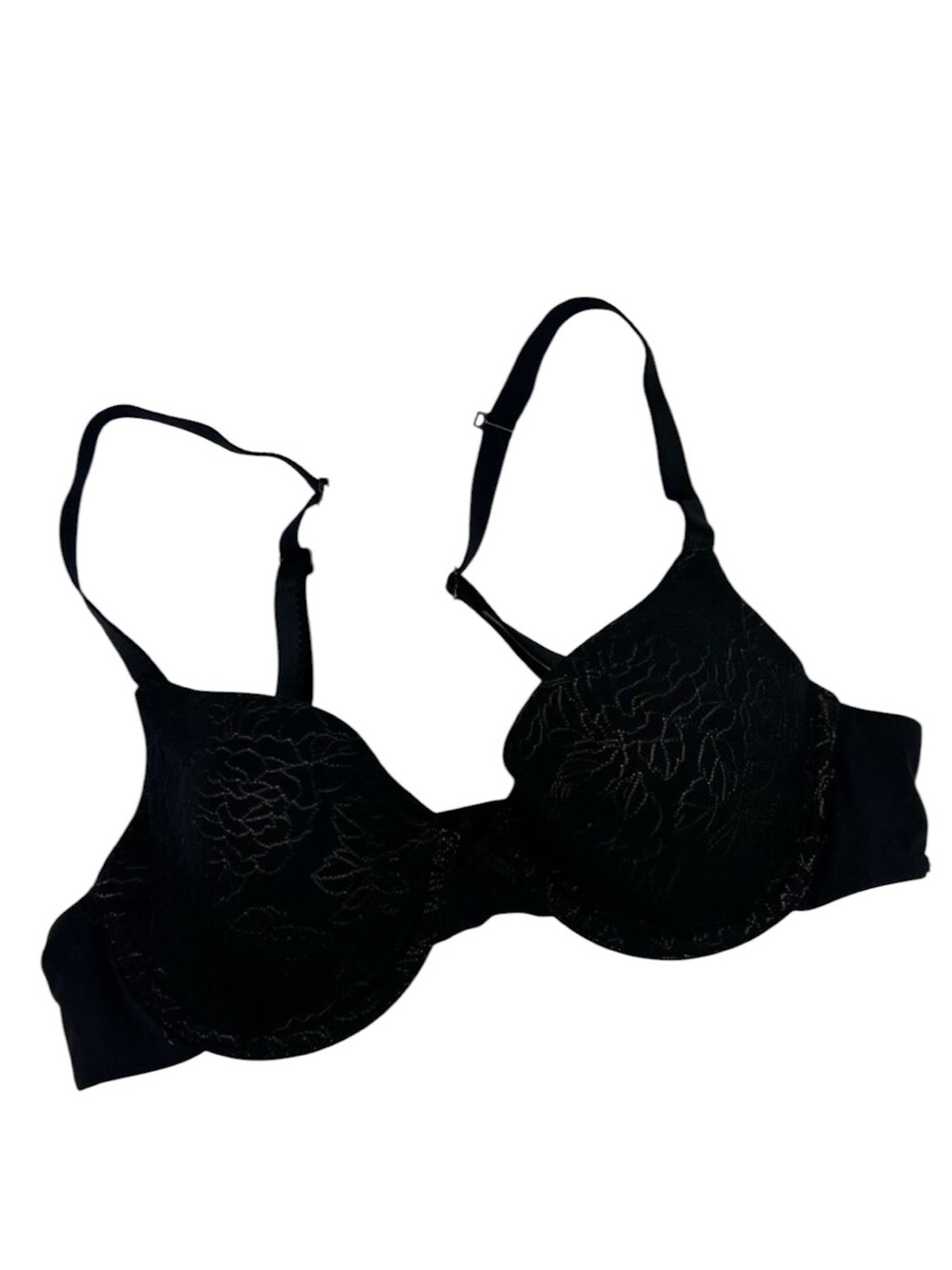 Chantelle Black Lace Underwire T-Shirt Bra Size 32B Style 2756